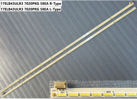 7020PKG 58EA L-Type 17ELB43ULR3, 17ELB43ULR1, R-Type, METALSAN BRACKET AL 43331, VES430QNEL-2D-U01, VES430UNEL-2D-U01, VES430QNEL-3D-U01, Led bar 7020PKG 58EA L-Type 17ELB43ULR3, 17ELB43ULR1, R-Type, METALSAN BRACKET AL 43331, VES430QNEL-2D-U01, VES430UNEL-2D-U01, VES430QNEL-3D-U01, Led bar